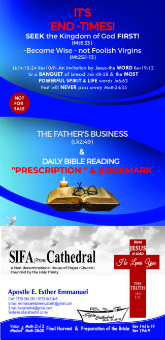 Daily Bible Reading "Prescription" & Bookmark